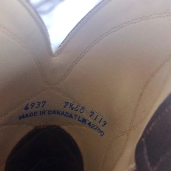 Vintage Leather Western Boots size‎ 7.5 - Picture 2 of 5